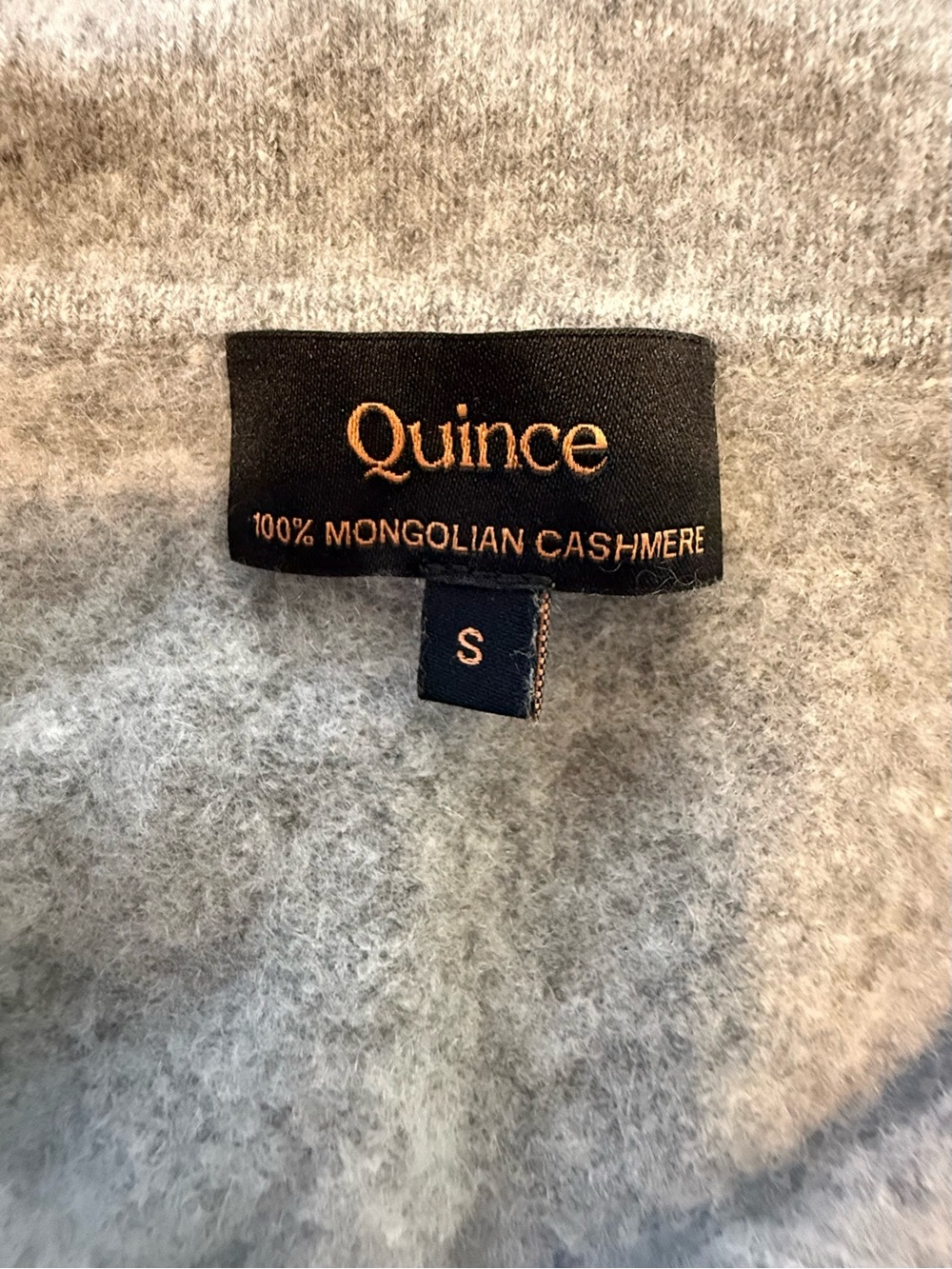 Quince Heather Gray Short-Sleeve Polo Neck Mongolian Cashmere Sweater - Picture 2 of 4
